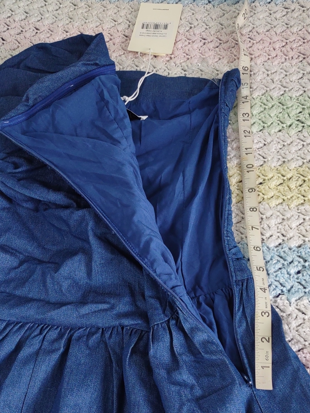Peppermayo Size 2 Carmel Denim Maxi Dress - Picture 9 of 14